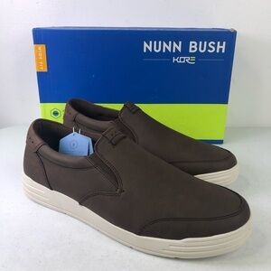 Nunn Bush City Walk Slip On Brown Loafer Shoes Size 8W